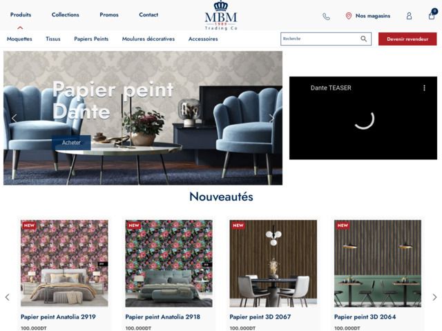 Vente papier peint en tunisie