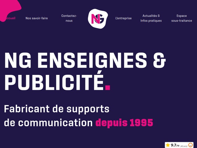 Fabricant de supports publicitaires : ng enseignes & publicit
