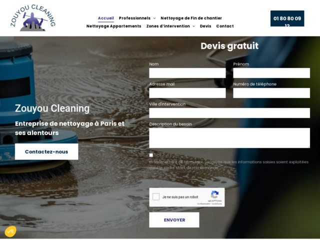 Entreprise de nettoyage à Paris