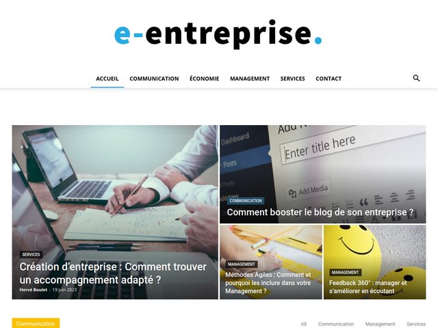 E-entreprise, le blog sur l'entreprenariat, la gestion et le management