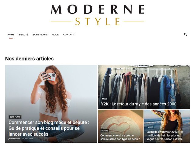 Moderne style, le blog mode, beauté, et bons plans