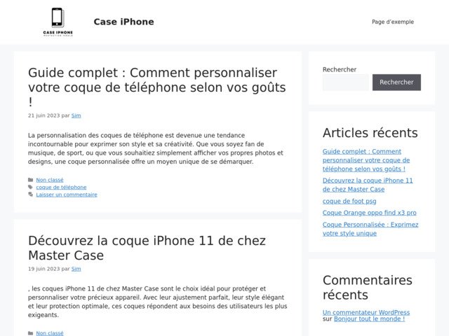 Coque personnalisée