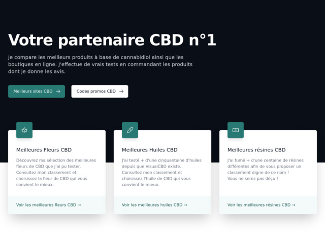 Visualcbd.fr - Comparateur de CBD en ligne, honnte et fiable