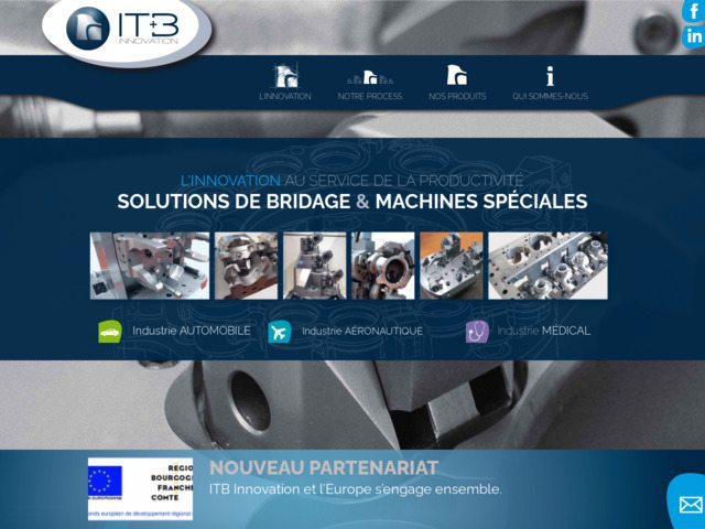 Conception et fabrication de montage d'usinage : ITB Innovation