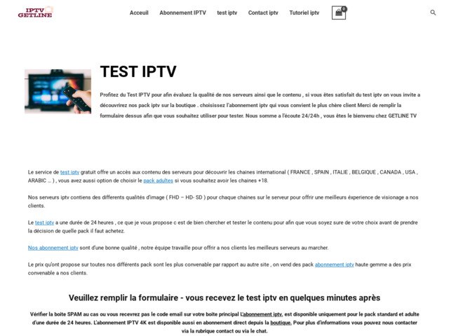 Test iptv gratuit