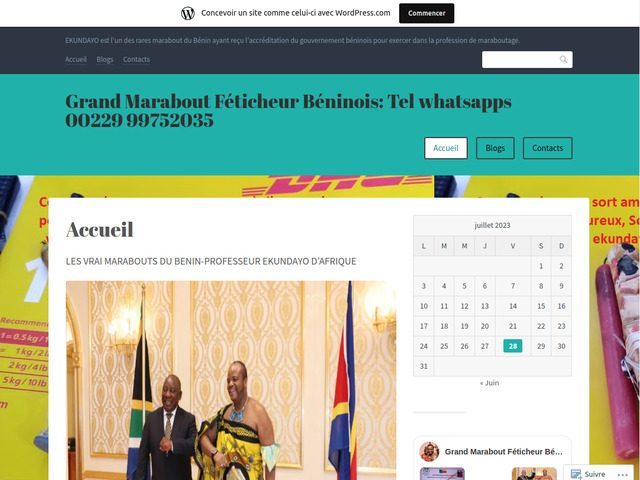 Grand marabout féticheur béninois : Tél WhatsApp 00229 99752035