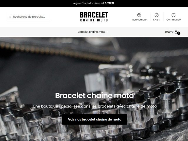 Bracelet chaîne moto