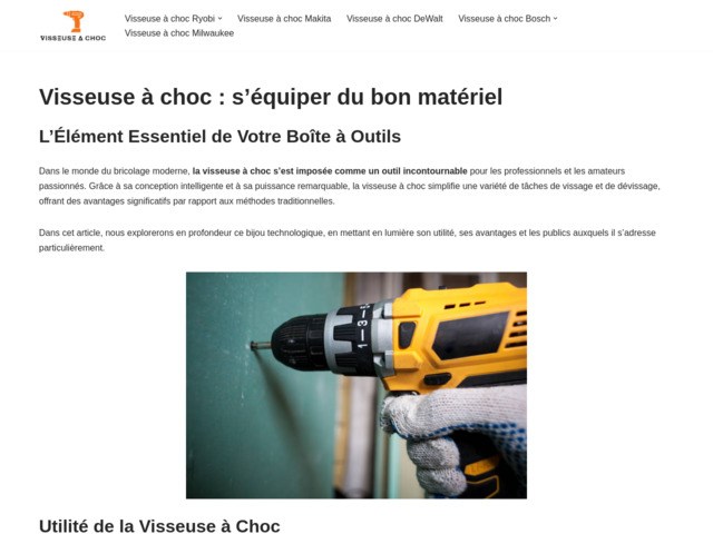 L'univers de la visseuse à choc