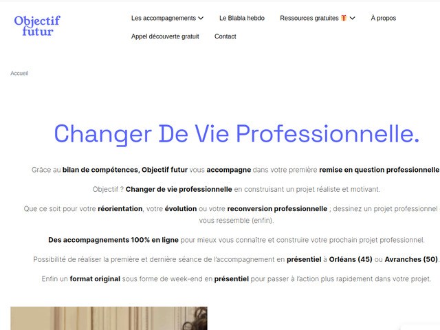 Objectif Futur - changer de vie professionnelle