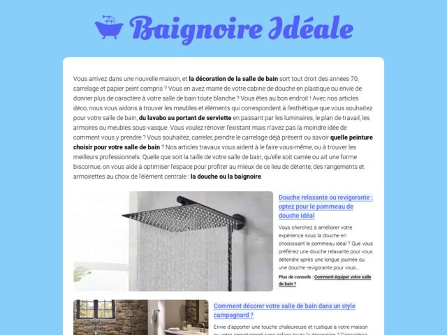 Baignoire idale