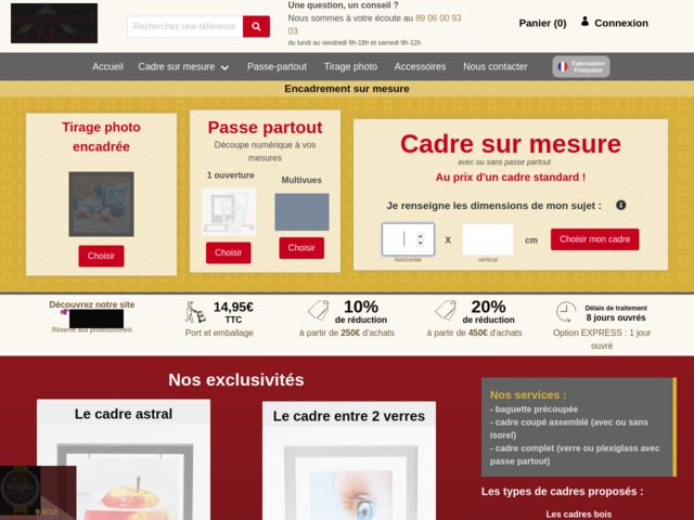 Encadrement sur mesure