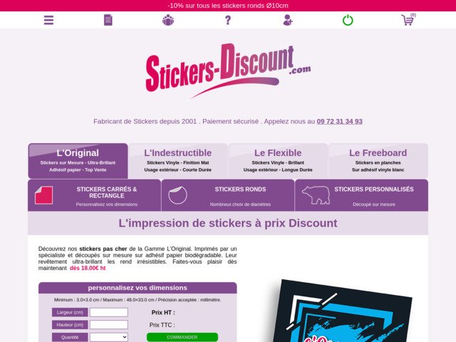 Magasin de stickers sur mesure