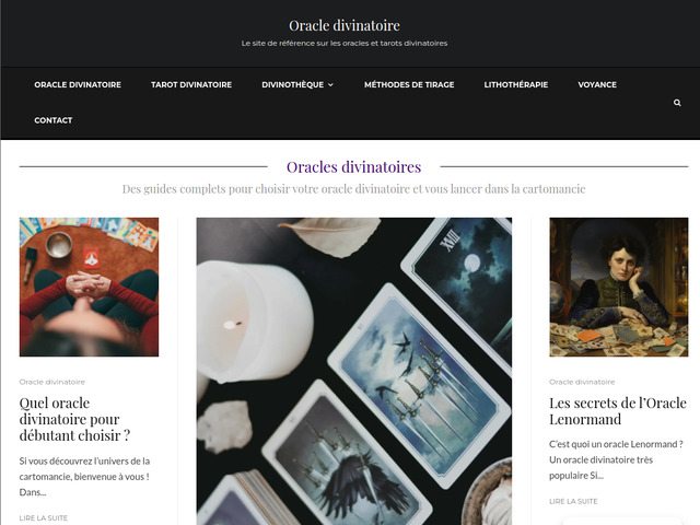 Oracle-divinatoire.com : le site de référence sur les oracles et les tarots