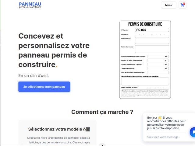 Panneau permis de construire