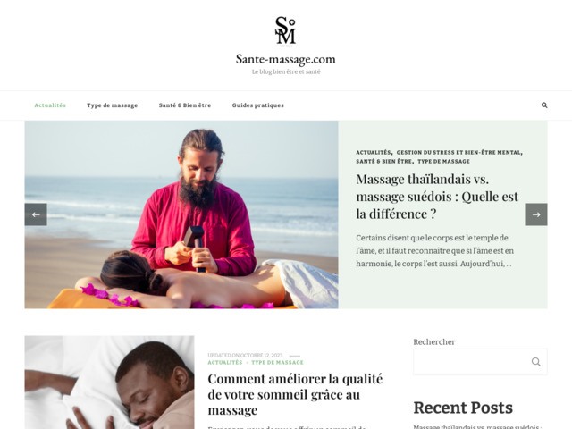 Sante-massage.fr - le site bien-être pour votre corps et votre esprit