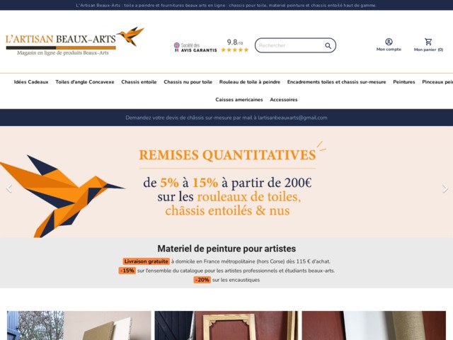 Magasin de fournitures de beaux arts