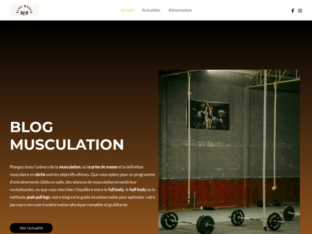 Blog musculation