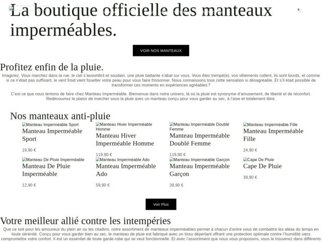 Manteau imperméable