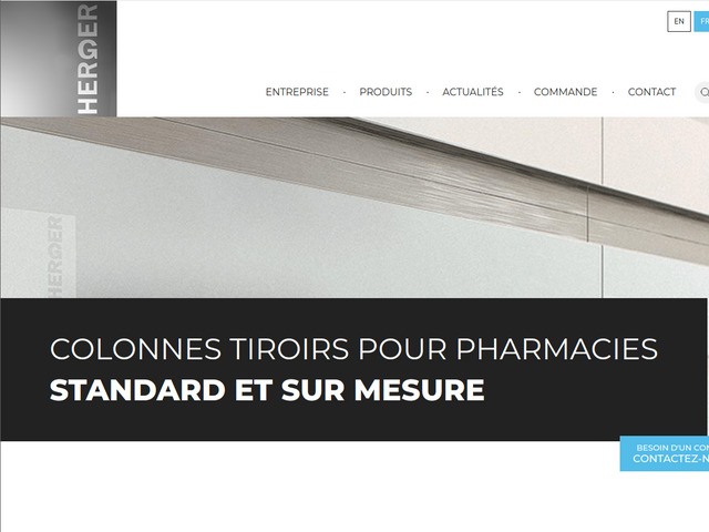 Herger est un fabricant de colonnes  tiroirs pour les pharmacies