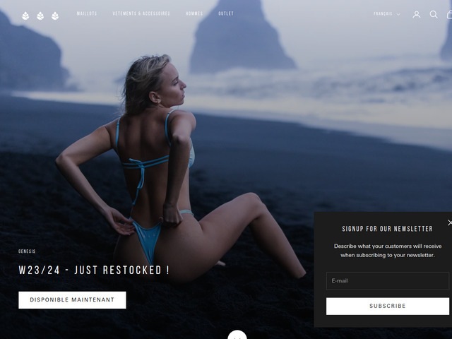 Boutique de maillots de bain une pice