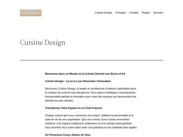 Cuisine design