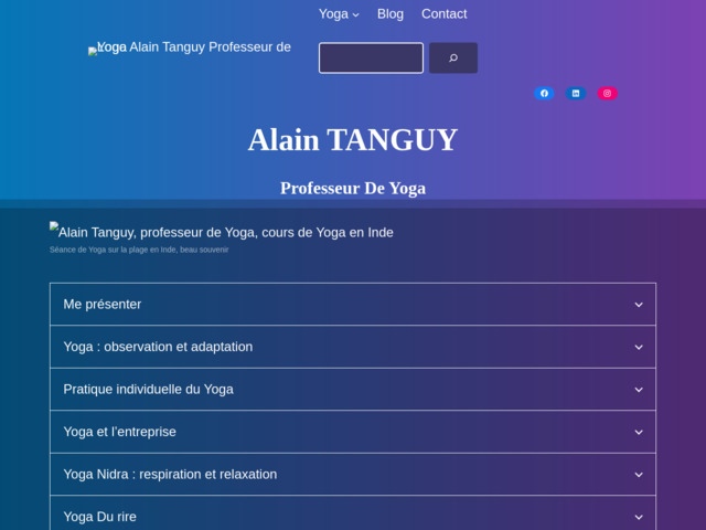 Alain Tanguy, professeur de yoga