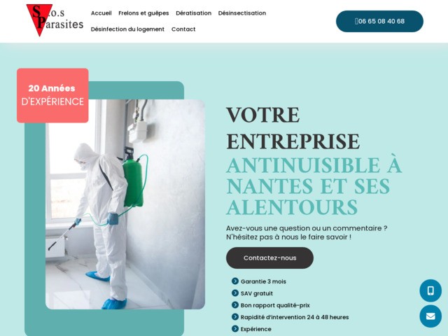 Dératisation à Nantes : SOS Parasites