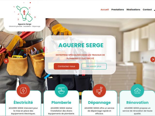 Aguerre Serge pour vos travaux d'électricité, de plomberie et de rénovation