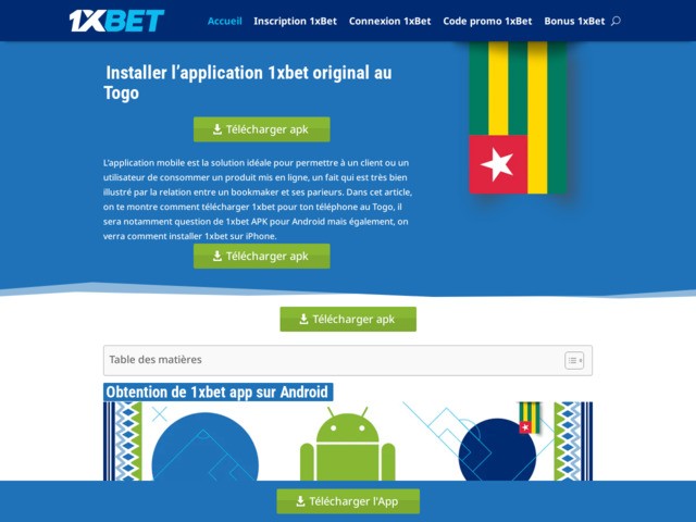 L'application 1xBet Togo : votre compagnon de voyage idéal pour parier