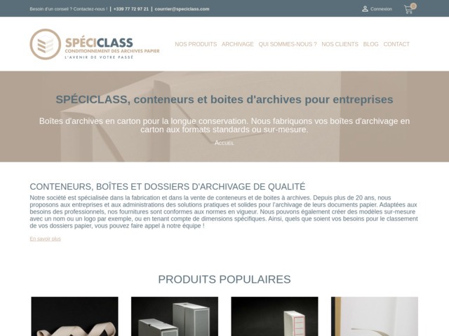 Fabricant français de boîtes d'archivage en carton haut de gamme