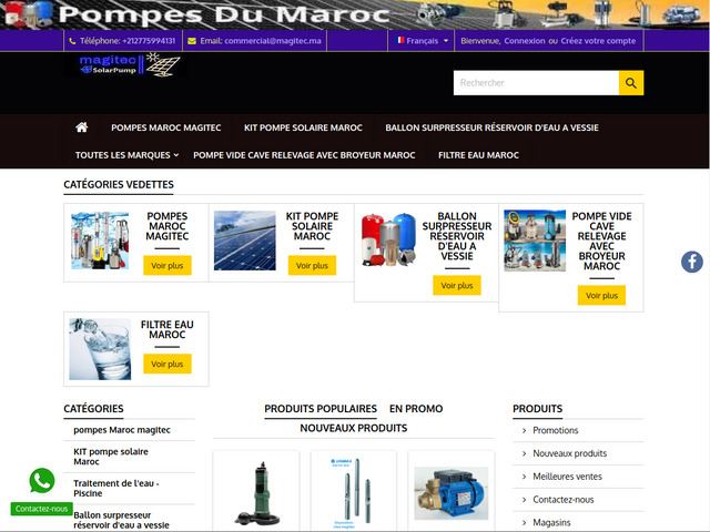 Pompe du Maroc panneaux solaires bon prix