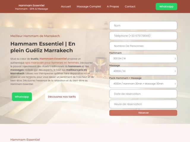Hammam essentiel spa & massage - gueliz - marrakech