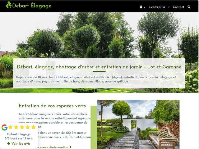 Debart Elagage : abattage d'arbre, haie et entretien de jardin