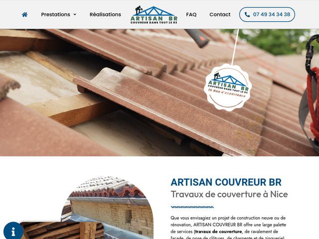 Artisan couvreur br travaux de couverture à Nice