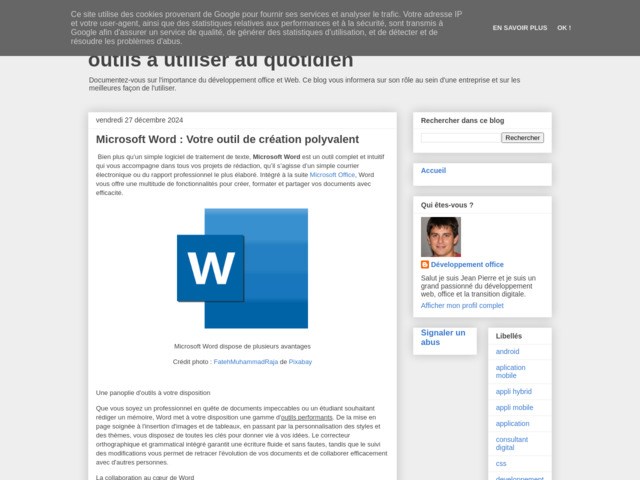 Blog sur les outils Office et le développement web