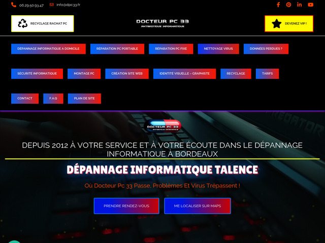 Docteur PC 33 - Dpannage informatique Talence Bordeaux