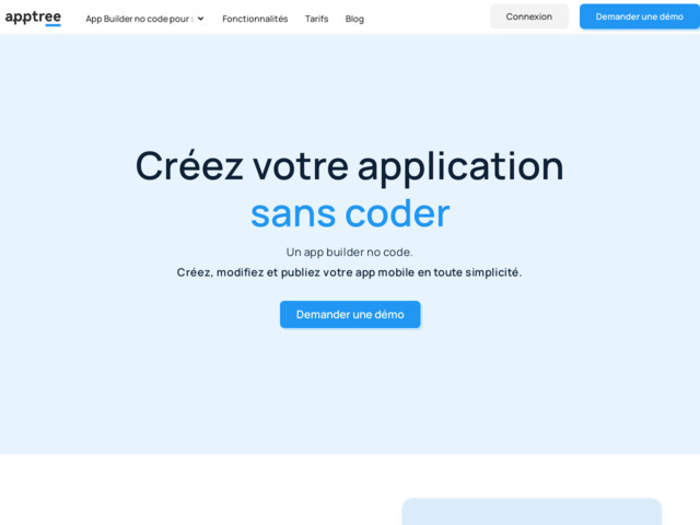 Apptree no code app builder