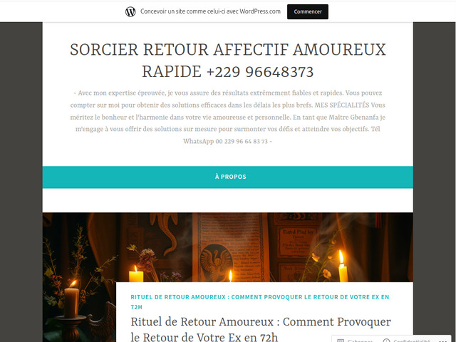 Sorcier du retour affectif rapide +22996648373