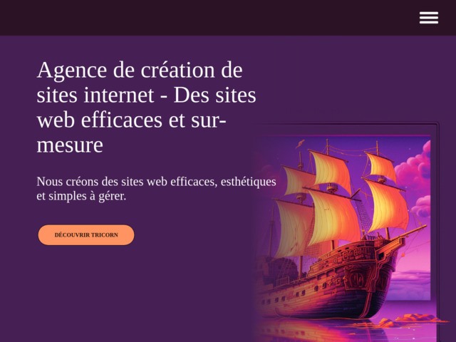Tricorn, l'agence de cration de sites web sur-mesure rapides et volutifs
