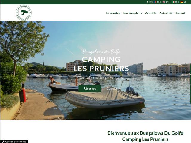 Camping familial mandelieu - bungalows du golfe