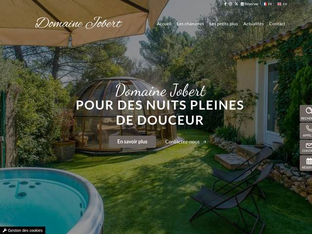 Chambre bulle bouches-du-rhône - domaine jobert