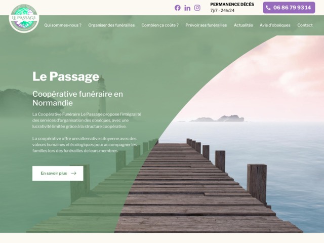 Cooprative funraire solidaire en normandie - le passage