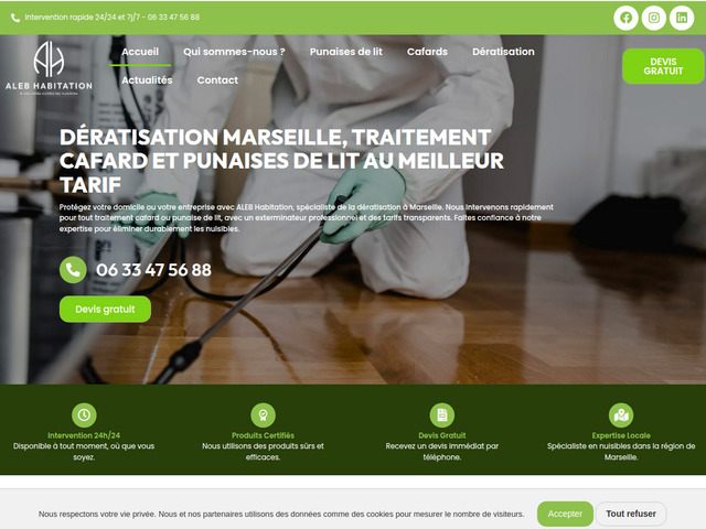 Traitement cafard marseille - aleb habitation