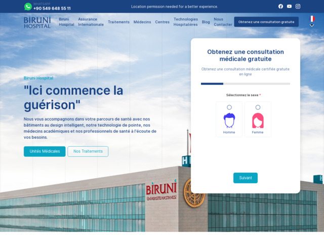 Hôpital international à Istanbul, Turquie | hôpital biruni