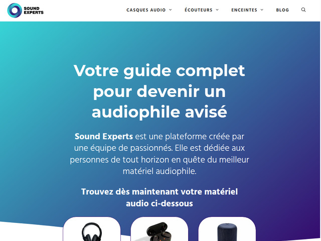 Sound experts - la plateforme pour les audiophiles en herbe