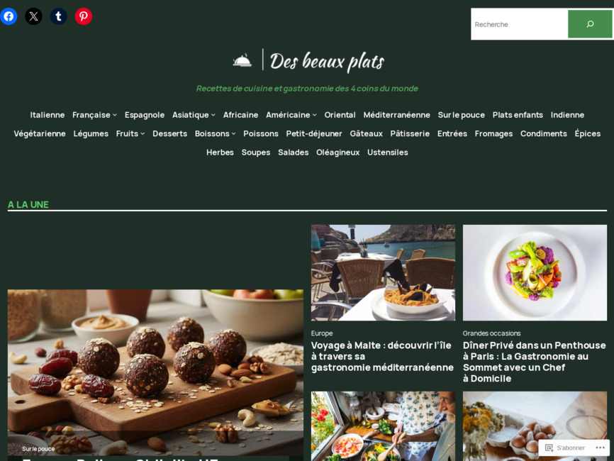 Des beaux plats