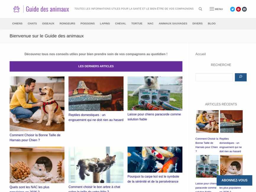 Guide des animaux