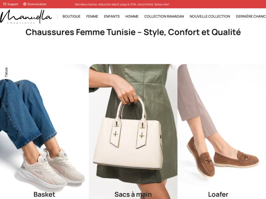 Manuella chaussures tunisie | chaussures femme, homme et enfant tendance
