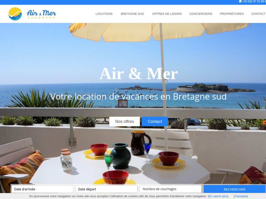 Location de vacances en bretagne sud bord de mer - air et mer vacances