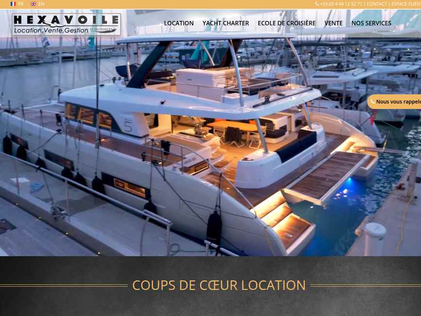 Louer catamaran sur la c�te d'azur - hexavoile 